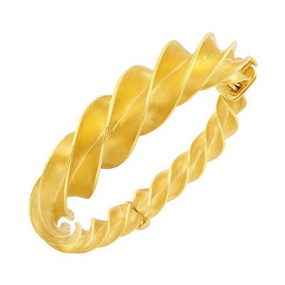 Lot 162 - Gold 'Crazy Twist' Bangle Bracelet, Tiffany & Co., Schlumberger