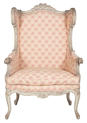 Lot 406 - Louis XVI Style Painted Bergère à l'Oreilles...