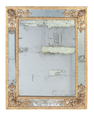 Lot 399 - Régence Giltwood Mirror The rectangular mirror...