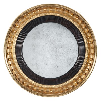 Lot 545 - Regency Giltwood Convex Mirror First Quarter...