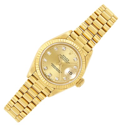 Lot 160 - Gold Oyster Perpetual DateJust Wristwatch, Rolex, Ref. 69000A