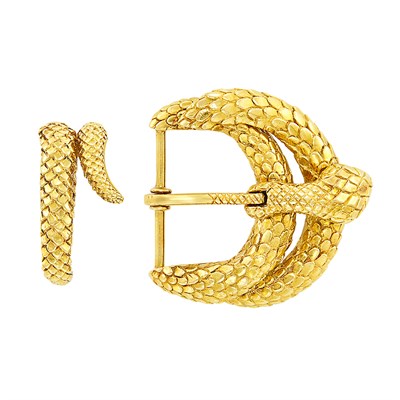 Lot 15 - Gold Belt Buckle, David Webb