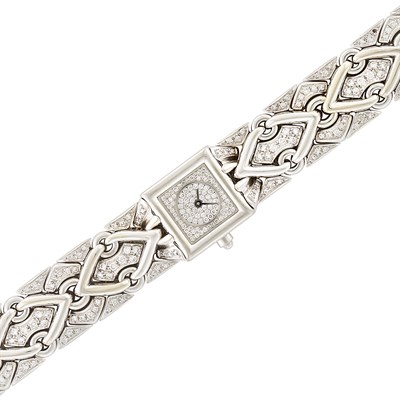 Lot 37 - White Gold and Diamond 'Trika' Wristwatch, Bulgari