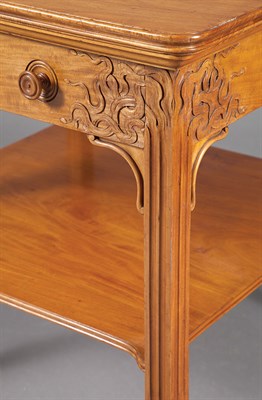 Lot 199 - Aesthetic Movement Carved Satinwood Table in...