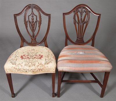 Lot 341 - Set of Six George III Mahogany Shield-Back...