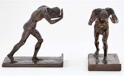 Lot 206 - Pair of Gorham Co. Bronze Male Athlete...
