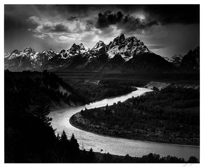Lot 188 - ADAMS, ANSEL (1902-1984) The Tetons and Snake...