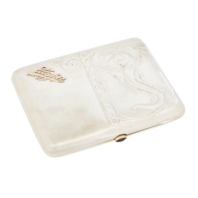 Lot 294 - Russian Silver Cigarette Case Alexander...