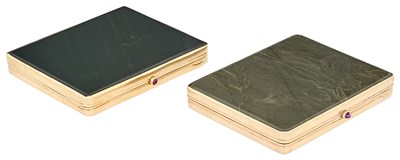 Lot 305 - Two Soviet Silver-Gilt Mounted Hardstone...