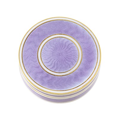 Lot 140 - Russian Silver-Gilt and Enamel Pill Box...