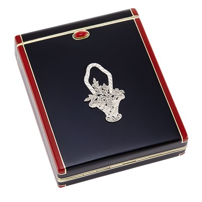 Lot 239 - American Enameled Gold and Jeweled Platinum...