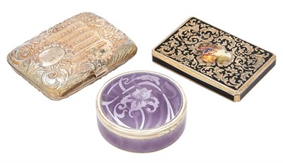 Lot 310 - Austrian Silver-Gilt and Enamel Rectangular...