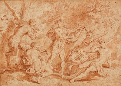 Lot 90 - Circle of Benedetto Luti The Contest of Apollo...