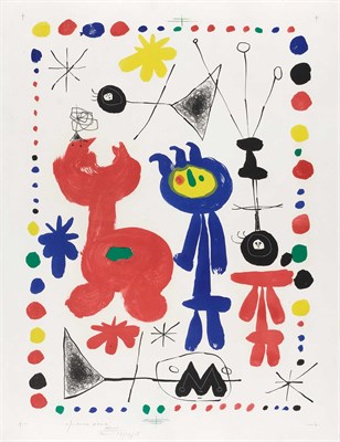 Lot 162 - Joan Miró (1893-1983) PERSONNAGE ET OISEAU...