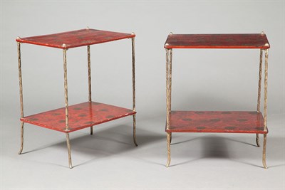 Lot 356 - Pair of Jansen Style Gilt-Decorated Red...