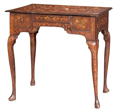Lot 376 - Dutch Rococo Marquetry and Walnut Dressing...