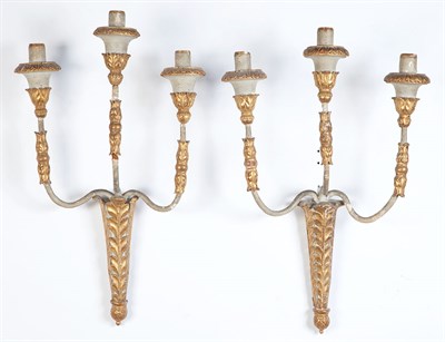 Lot 311 - Pair of Italian Neoclassical Painted Wood and...