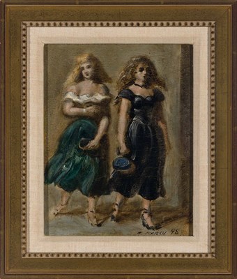 Lot 1077 - Reginald Marsh American, 1898-1954 Two Young...