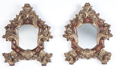 Lot 310 - Pair of Venetian Faux Marble and Silvered...
