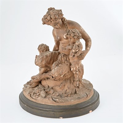 Lot 330 - Terra Cotta Satyress and Two Musical...