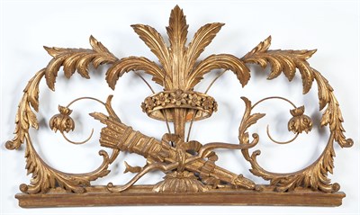 Lot 319 - Continental Giltwood Cresting In the form of a...
