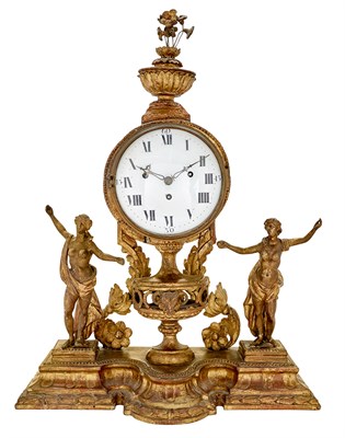 Lot 287 - Italian Neoclassical Giltwood Mantel Clock...