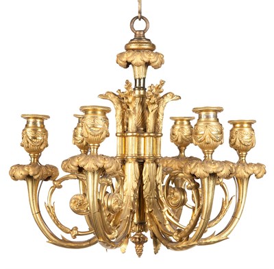 Lot 322 - Louis XVI Style Gilt-Bronze Six-Light...