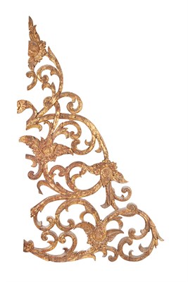 Lot 350 - Burmese Giltwood Window Latticework Of...