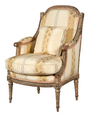 Lot 360 - Louis XVI Giltwood Bergère Last quarter of the...