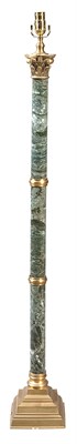Lot 337 - Marble and Gilt-Metal Standing Lamp The...