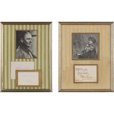 Lot 290 - [AUTOGRAPHS] Two framed autographs with a...