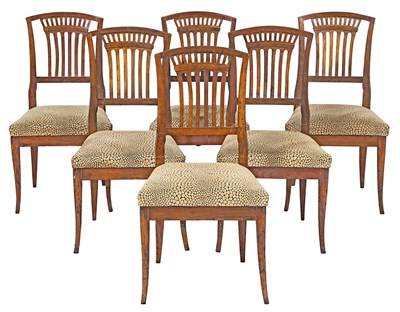 Lot 336 - Set of Six Continental Walnut Side Chairs...