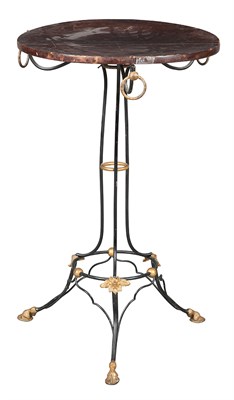Lot 347 - French Wrought-Iron and Parcel-Gilt Tripod...