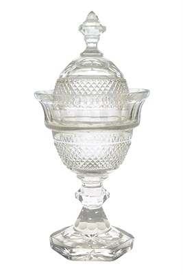 Lot 291 - Cut Glass Urn and Cover; Together with a...
