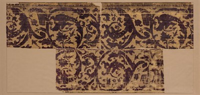 Lot 370 - Three Fragments of Genoese Velvet Panels 17th...