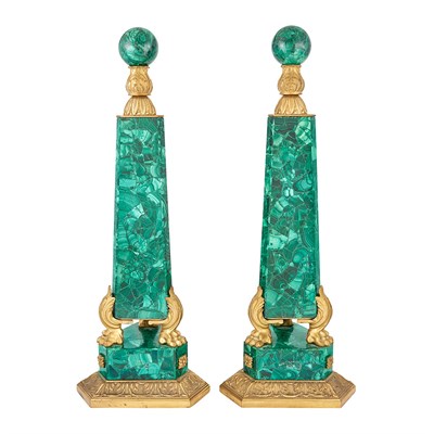 Lot 338 - Pair of Russian Neoclassical Style Gilt-Bronze-...