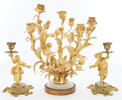 Lot 325 - Louis XVI Style Gilt-Bronze and Onyx...
