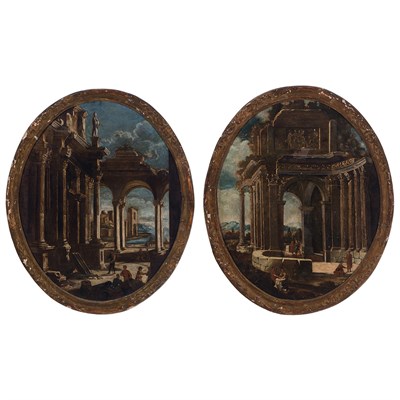 Lot 92 - Manner of Giovanni Paolo Panini Figures Among...