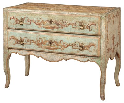 Lot 334 - Italian Transitional Painted Commode Third...