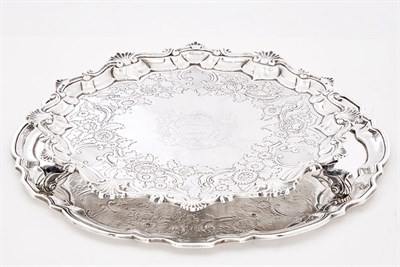 Lot 247 - George II Sterling Silver Salver Richard Rugg,...