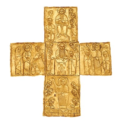 Lot 284 - Paleo-Christian Style Gold Historiated Cross...