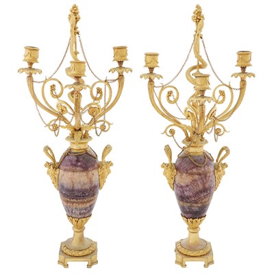 Lot 534 - Pair of Louis XVI Style Gilt-Bronze-Mounted...
