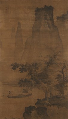 Lot 201 - Jiang Song 16th Century Man on a river before...