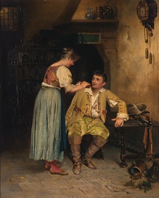 Lot 43 - Johann Hamza German, 1850-1927 Love at First...