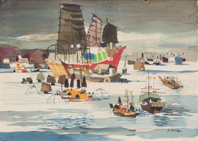 Lot 44 - Dong Kingman American, 1911-2000 Sailing on...