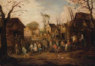 Lot 14 - Manner of David Vinckboons A Village Scene...
