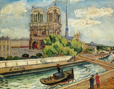 Lot 57 - Elisee Maclet French, 1881-1962 La Seine avec...
