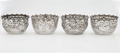 Lot 263 - Set of Four Sterling Silver Bowls Bearing...