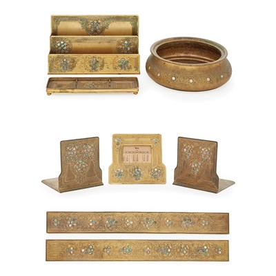 Lot 202 - Group of Tiffany Studios Gilt-Bronze Abalone...