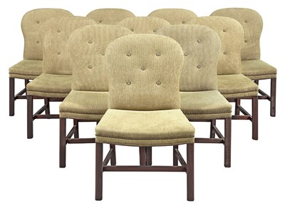 Lot 359 - Set of Ten George III Style Upholstered...
